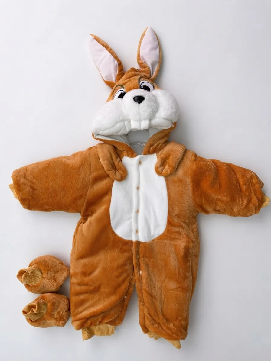 Orange Bunny Baby Romper