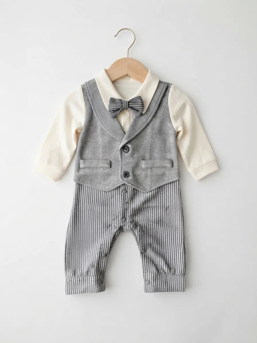 Light Grey Formal Winter Romper