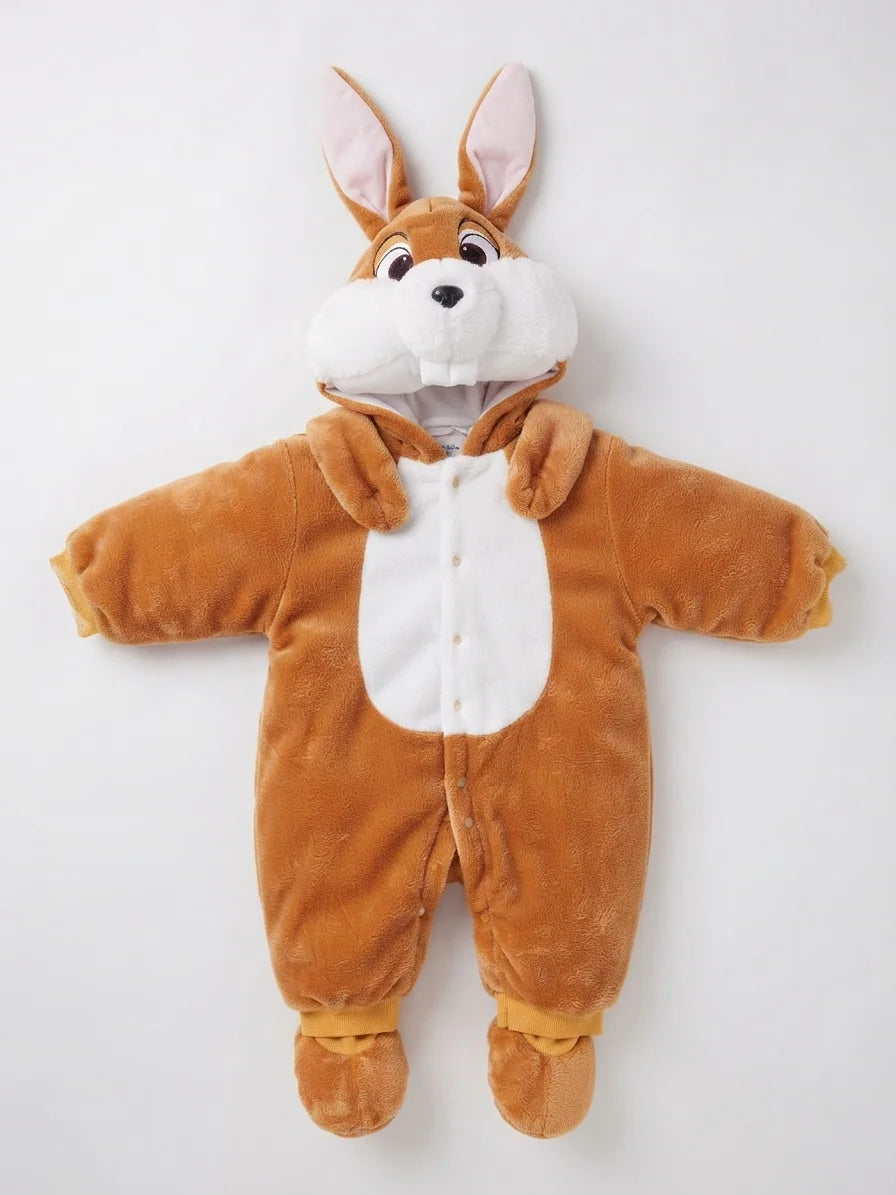 Orange Bunny Baby Romper