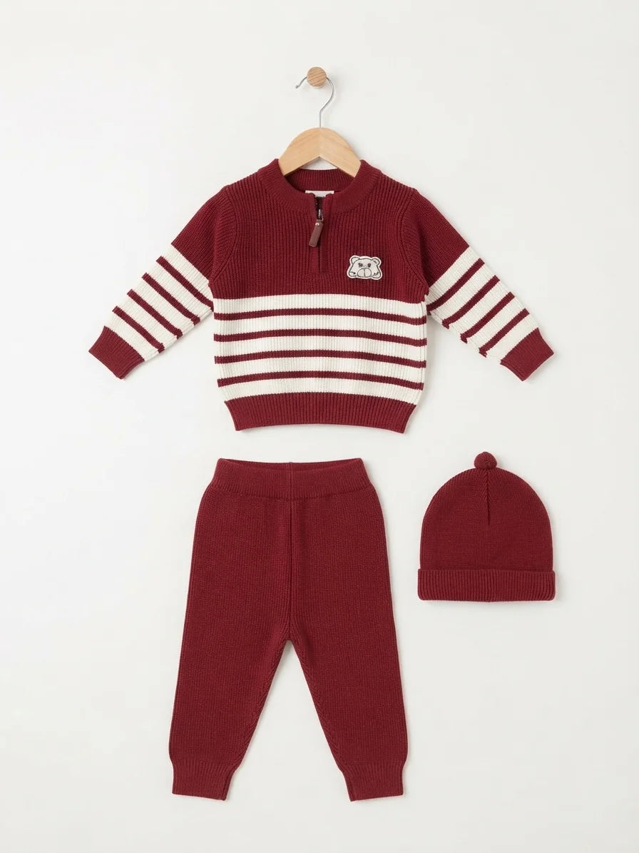 Red Striped Woolen Pajama Shirt