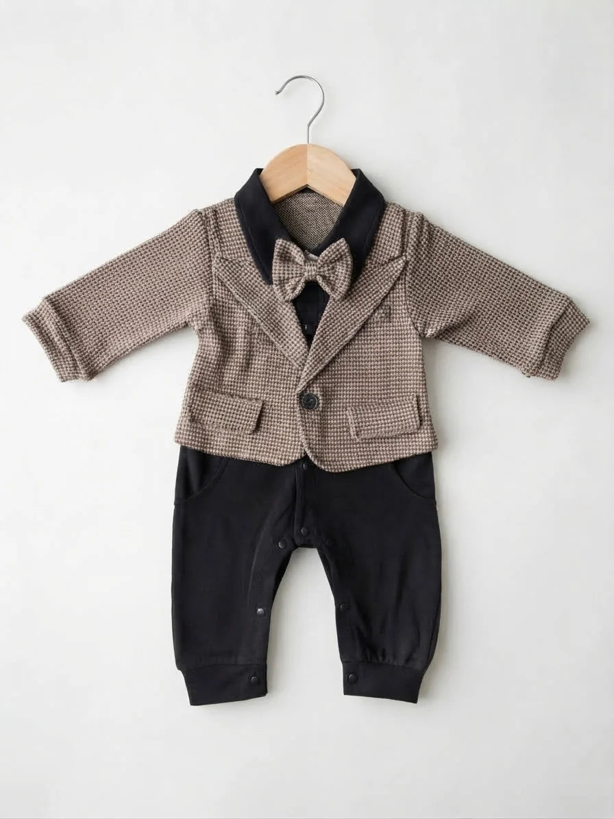 Black Formal Winter Romper