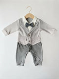 Grey Formal Winter Romper