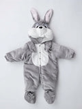 Grey Bunny Baby Romper