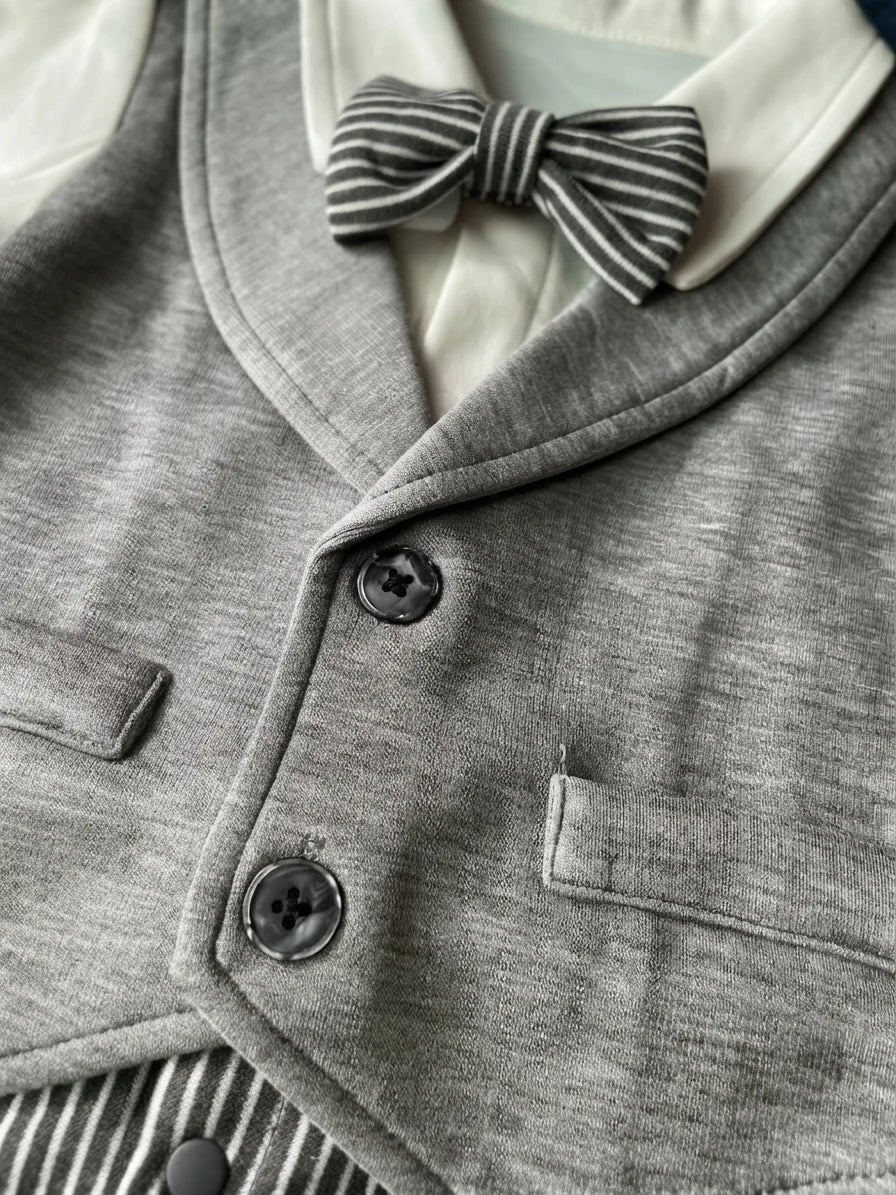 Light Grey Formal Winter Romper