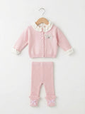 Pink & Cream Woolen Pajama Shirt