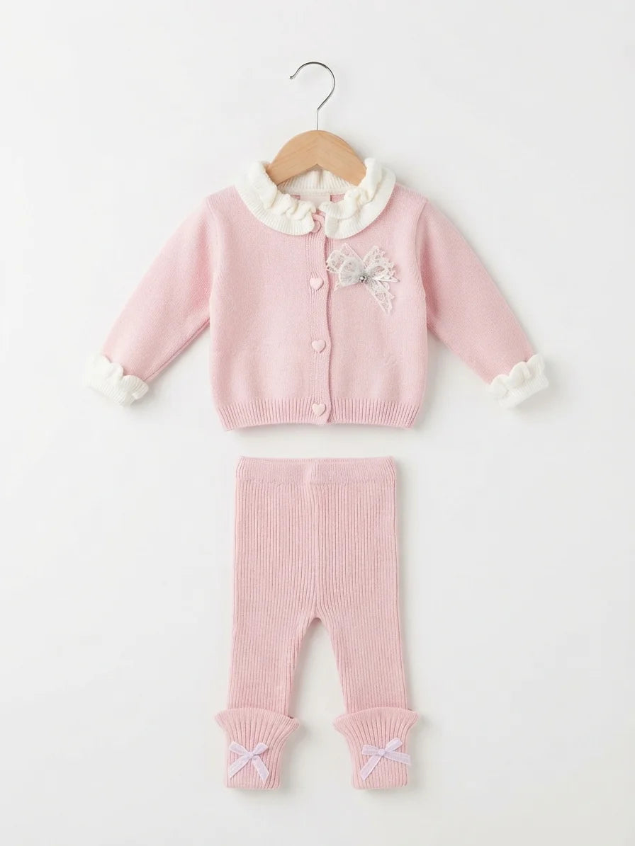 Pink & Cream Woolen Pajama Shirt