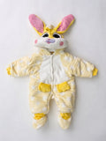 Yellow Starry Bunny Baby Romper